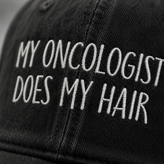 Personalized Does My Hair Embroidered Washed Cap, Awareness Gift