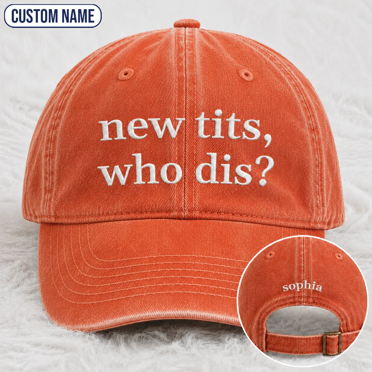 Personalized Who Dis Embroidered Washed Cap, Awareness Gift