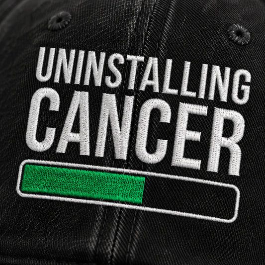 Personalized Uninstalling Progress Embroidered Washed Cap, Awareness Gift