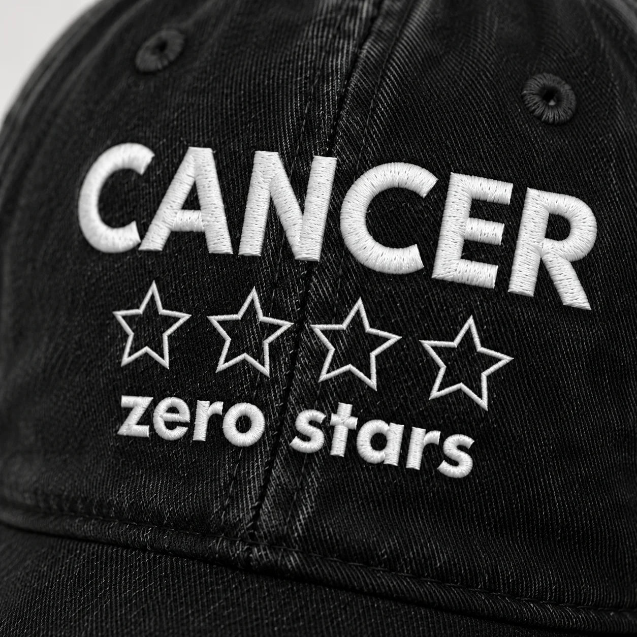 Personalized Zero Stars Embroidered Washed Cap, Awareness Gift
