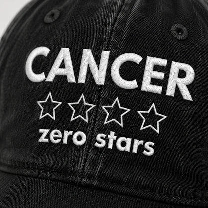 Personalized Zero Stars Embroidered Washed Cap, Awareness Gift