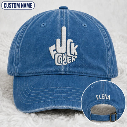 Personalized F Ccer Embroidered Washed Cap, Awareness Gift
