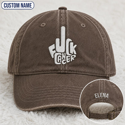Personalized F Ccer Embroidered Washed Cap, Awareness Gift