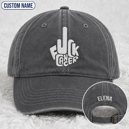 Personalized F Ccer Embroidered Washed Cap, Awareness Gift