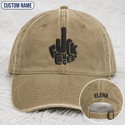 Personalized F Ccer Embroidered Washed Cap, Awareness Gift