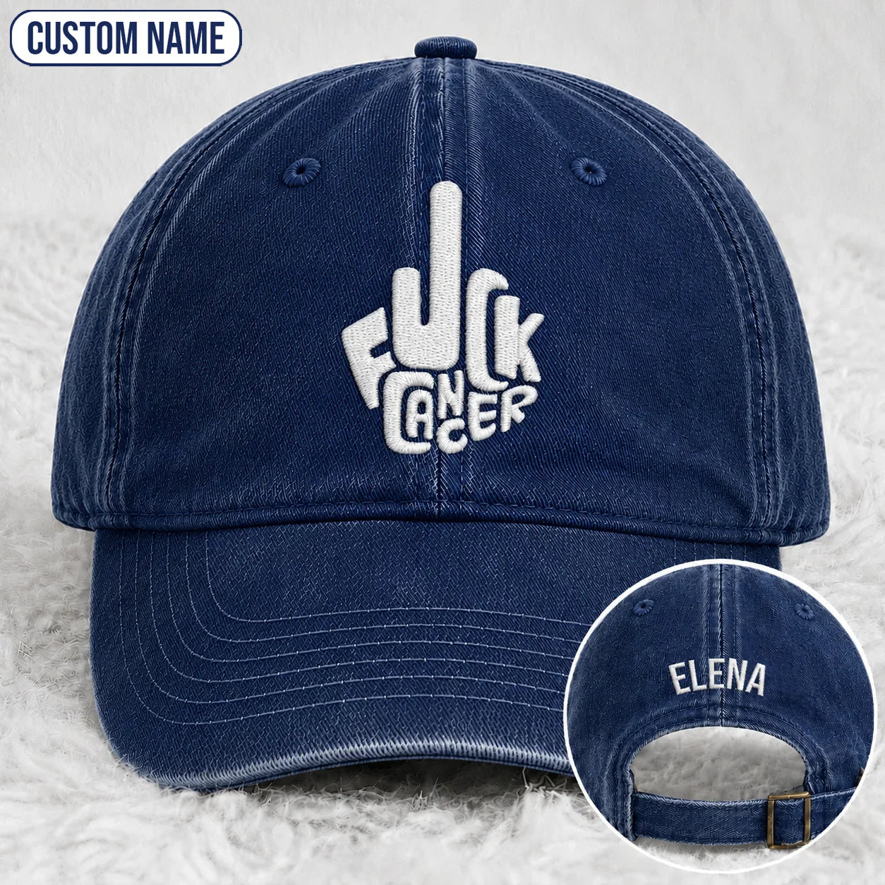 Personalized F Ccer Embroidered Washed Cap, Awareness Gift