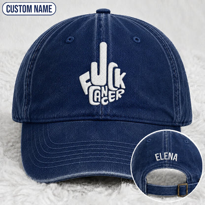 Personalized F Ccer Embroidered Washed Cap, Awareness Gift