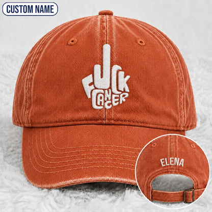 Personalized F Ccer Embroidered Washed Cap, Awareness Gift