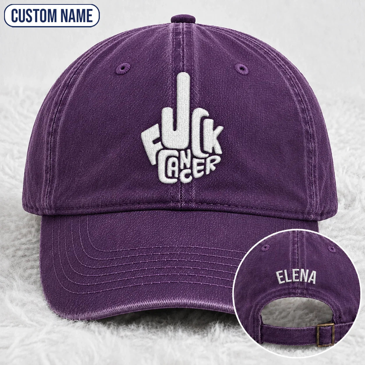 Personalized F Ccer Embroidered Washed Cap, Awareness Gift