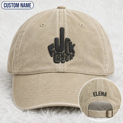 Personalized F Ccer Embroidered Washed Cap, Awareness Gift