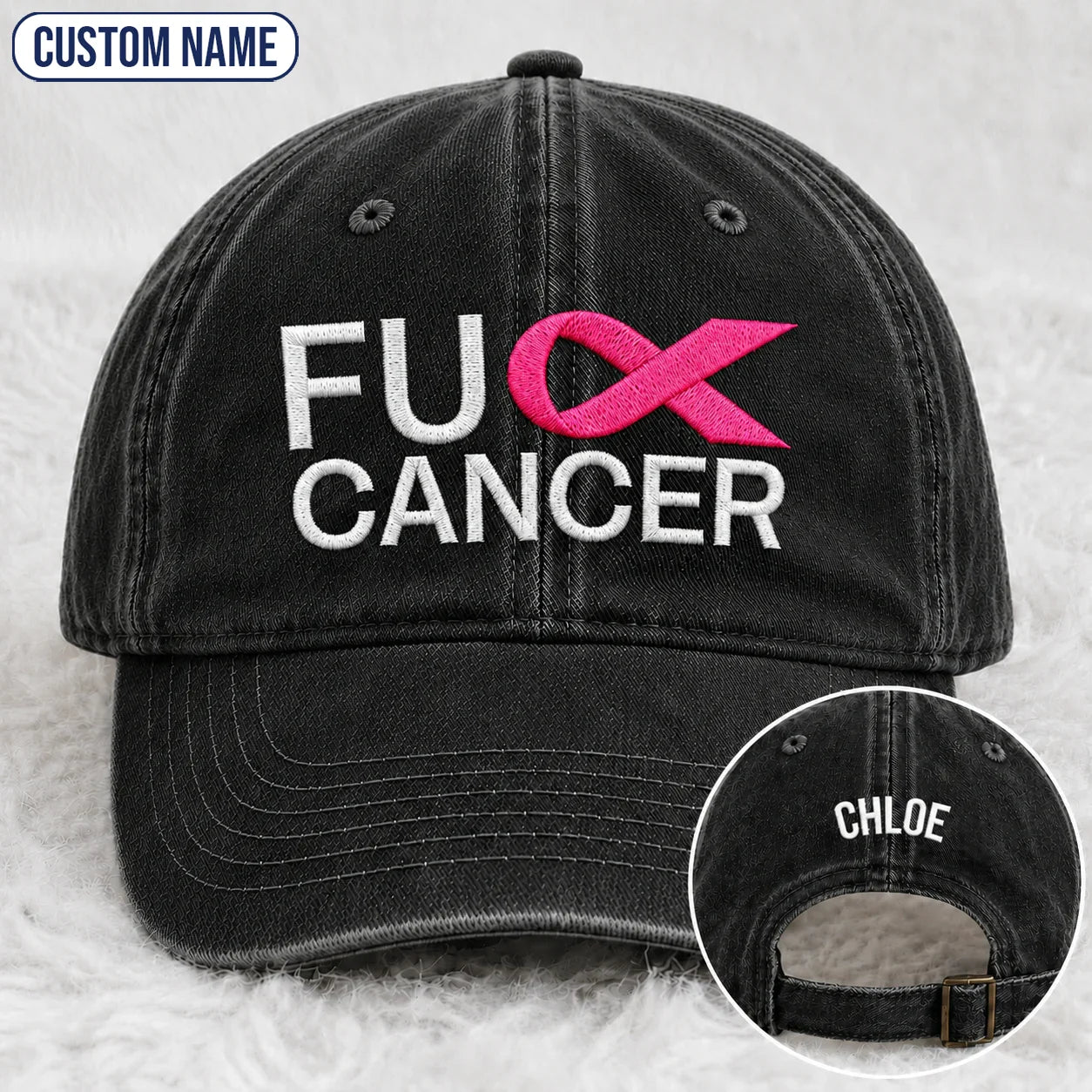 Personalized F Ccer Embroidered Washed Cap V2, Awareness Gift
