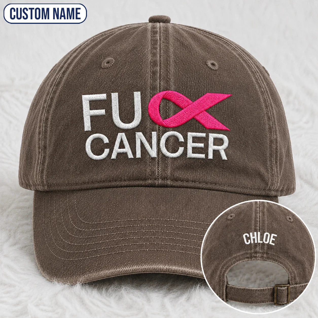 Personalized F Ccer Embroidered Washed Cap V2, Awareness Gift