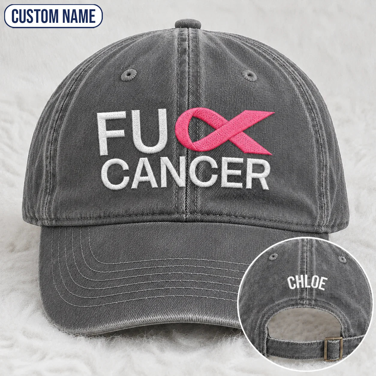 Personalized F Ccer Embroidered Washed Cap V2, Awareness Gift
