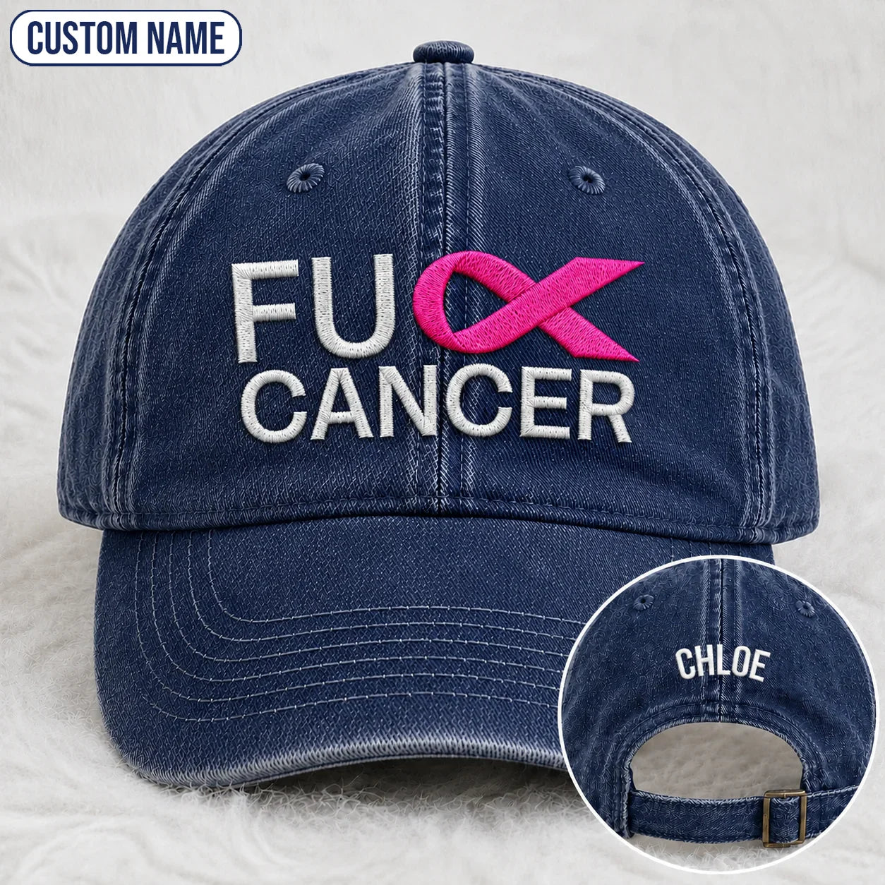 Personalized F Ccer Embroidered Washed Cap V2, Awareness Gift