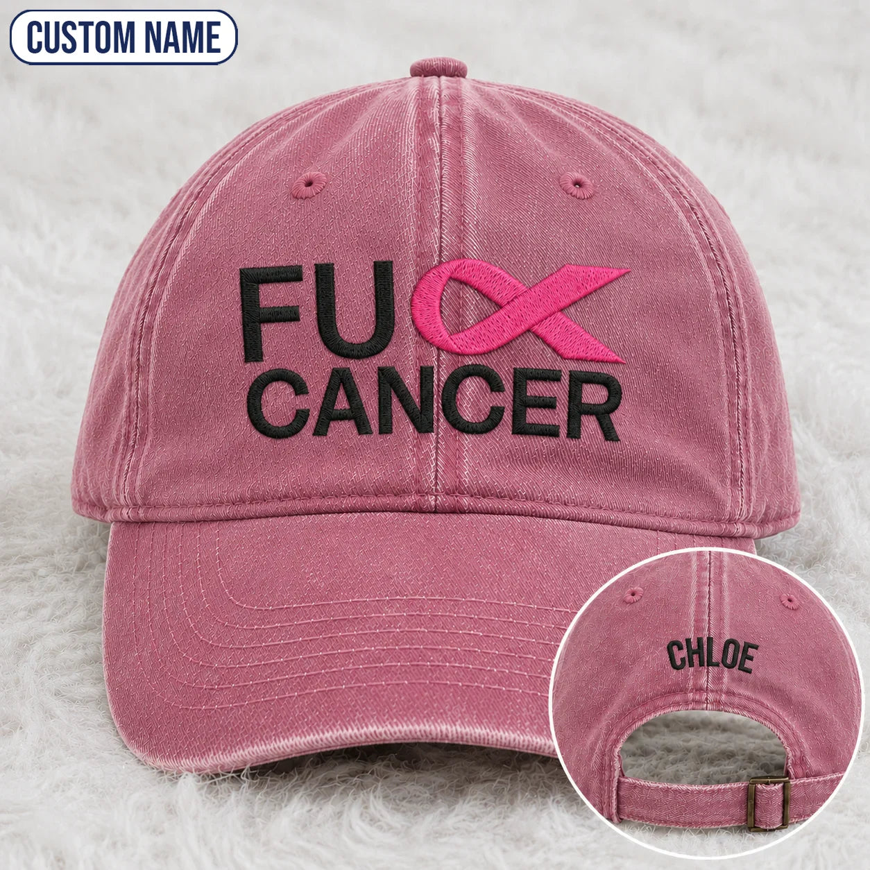 Personalized F Ccer Embroidered Washed Cap V2, Awareness Gift