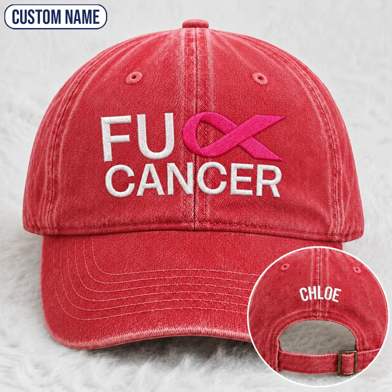 Personalized F Ccer Embroidered Washed Cap V2, Awareness Gift