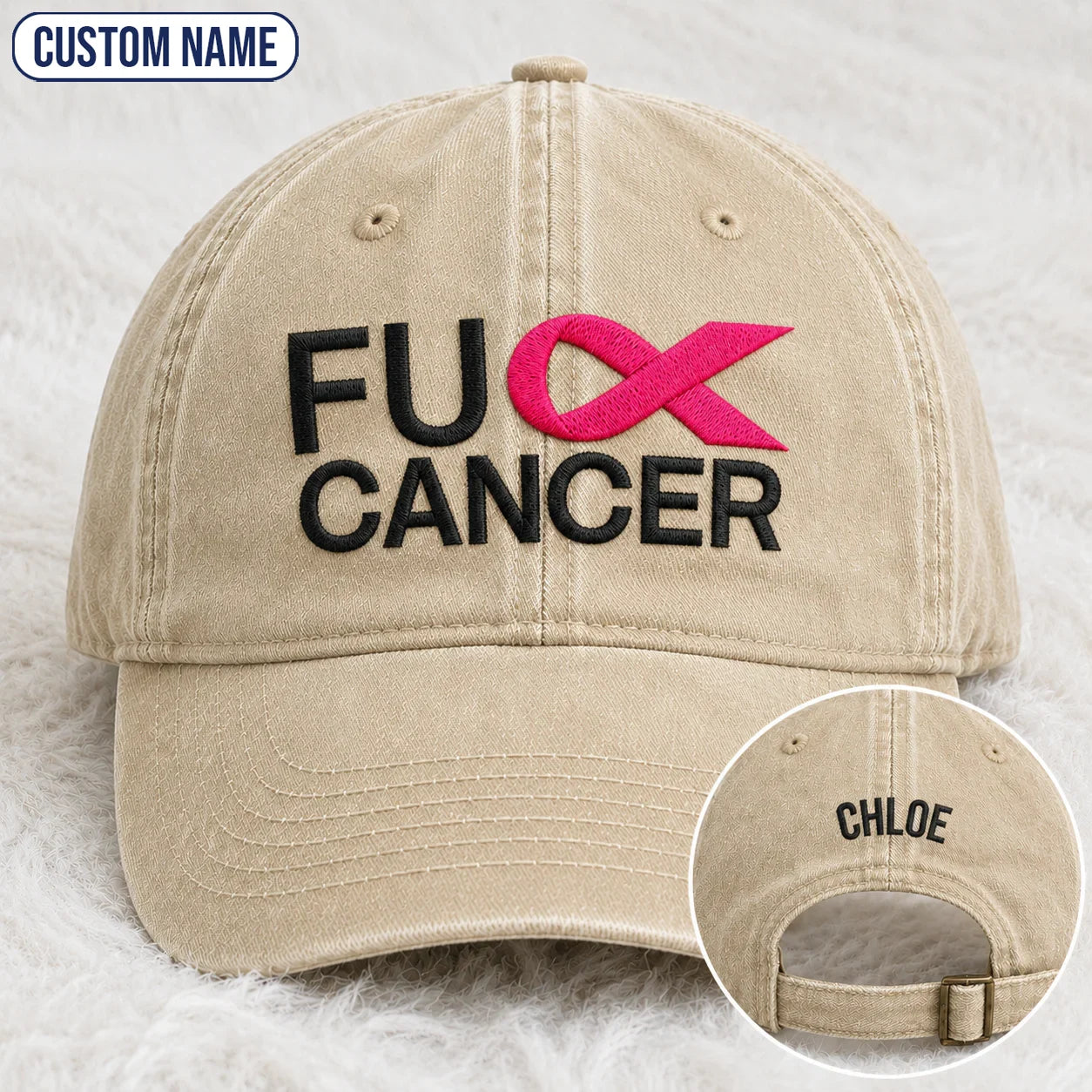 Personalized F Ccer Embroidered Washed Cap V2, Awareness Gift