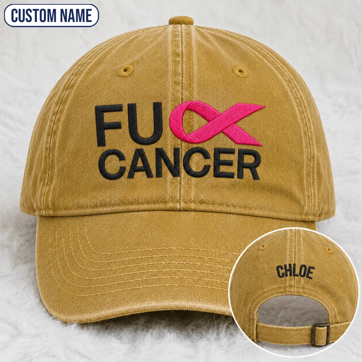 Personalized F Ccer Embroidered Washed Cap V2, Awareness Gift