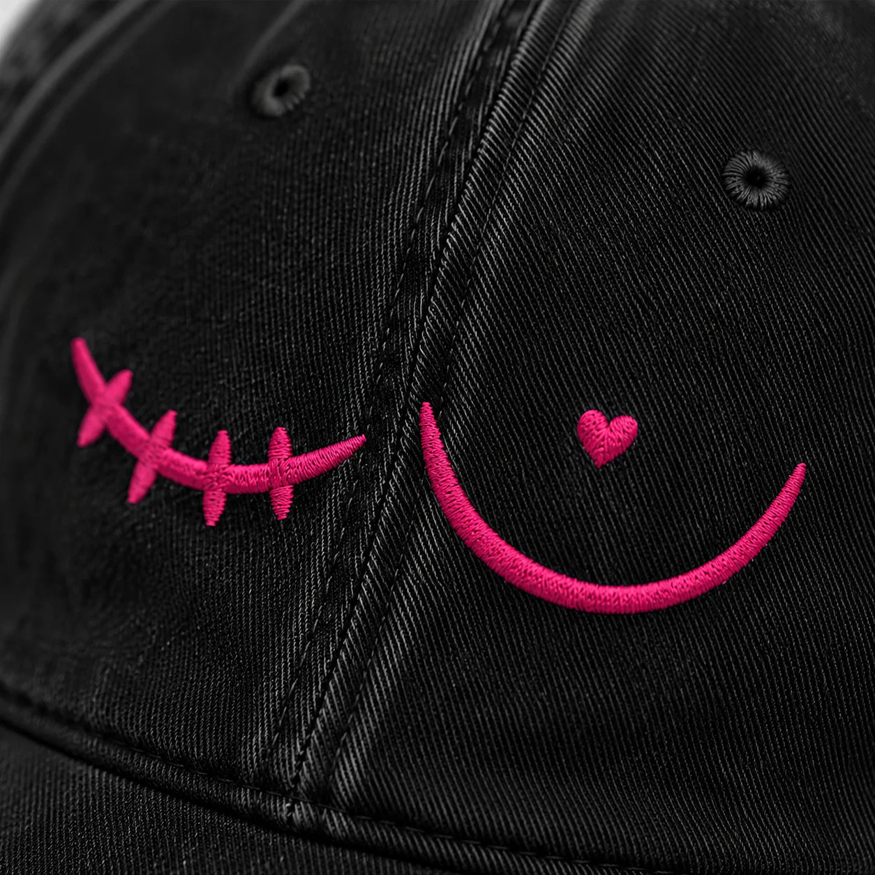 Personalized Pink Stitch Embroidered Washed Cap, Awareness Gift