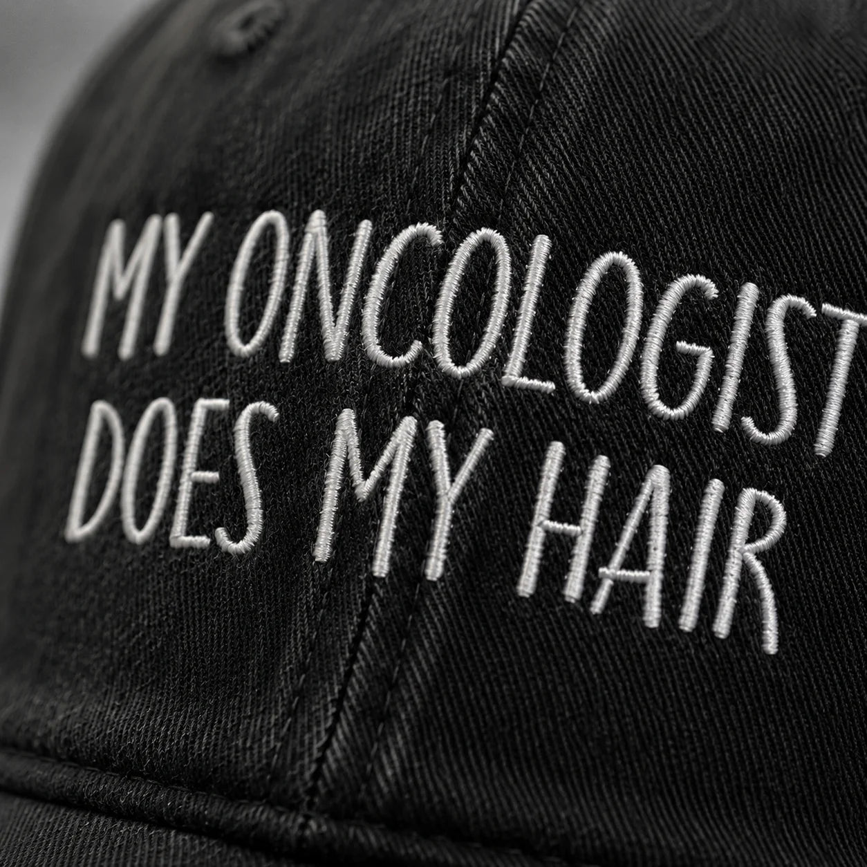 Personalized Does My Hair Embroidered Washed Cap, Awareness Gift