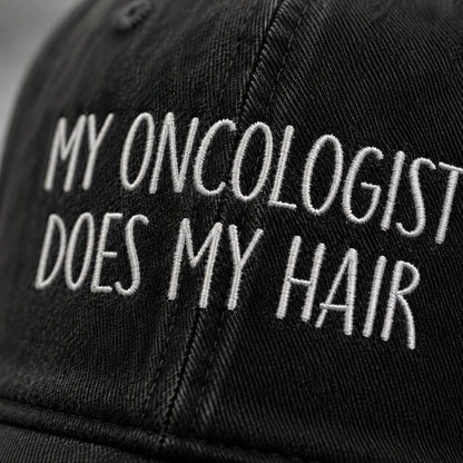 Personalized Does My Hair Embroidered Washed Cap, Awareness Gift