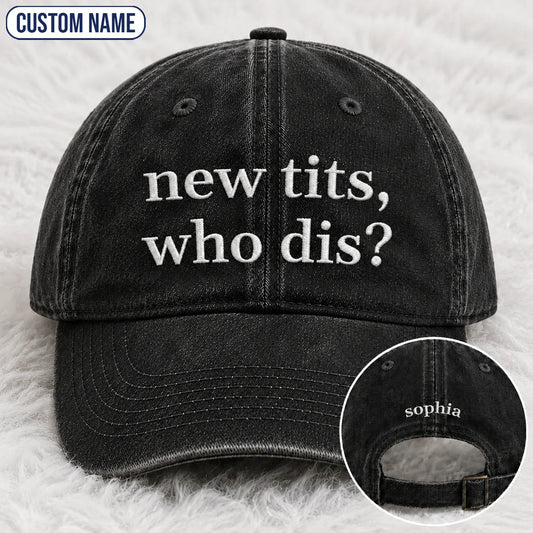 Personalized Who Dis Embroidered Washed Cap, Awareness Gift