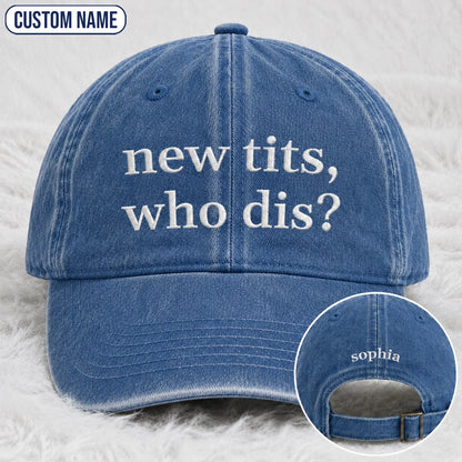 Personalized Who Dis Embroidered Washed Cap, Awareness Gift