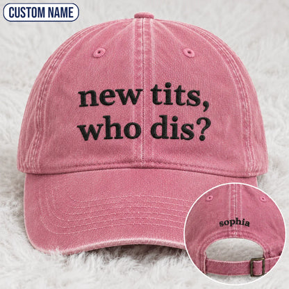 Personalized Who Dis Embroidered Washed Cap, Awareness Gift