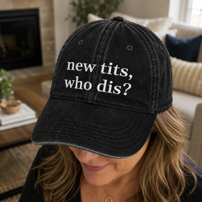 Personalized Who Dis Embroidered Washed Cap, Awareness Gift
