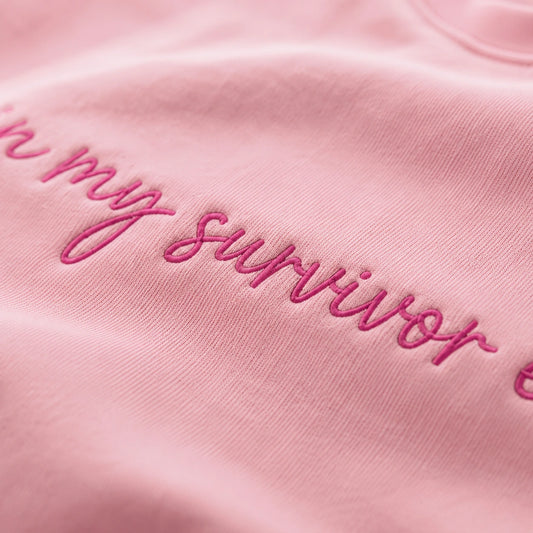 Personalized In My Era Embroidered Unisex Crewneck Sweatshirt, Pink Ribbon Awareness Gift